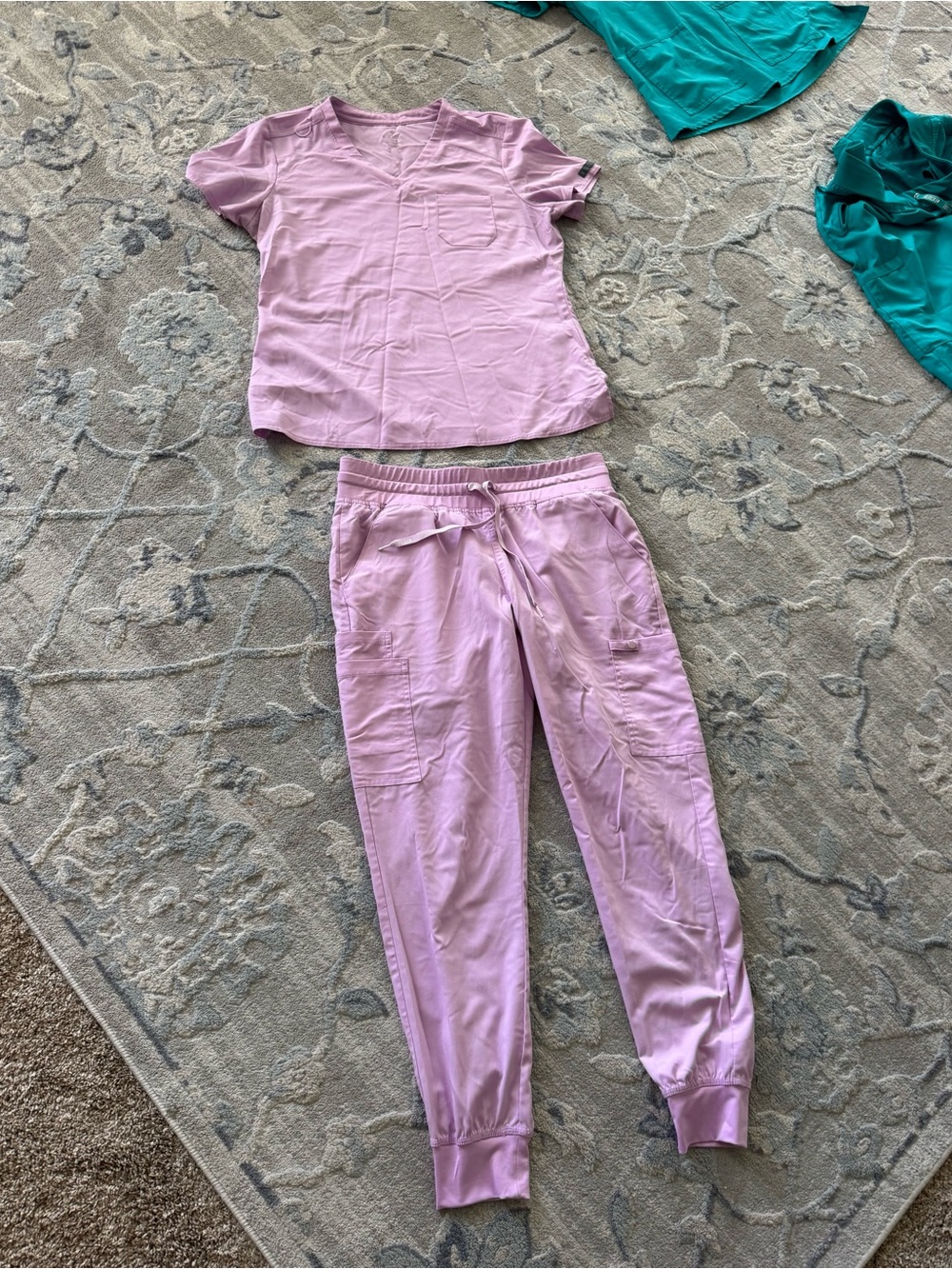 Med Couture Lavender Women’s Scrub Top and Pants